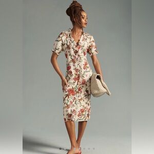 Anthropologie - Pilcro Ruffle-Collar Buttondown Dress